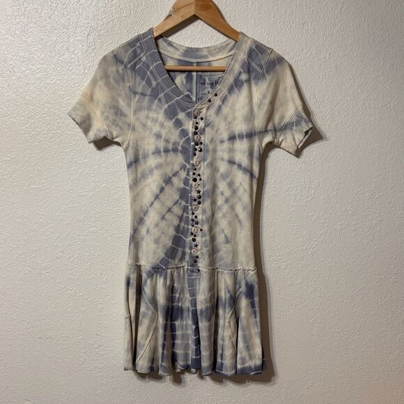 Free People Dresses & Skirts - Free People Tie Dye Drop Waist Mini Dress XS